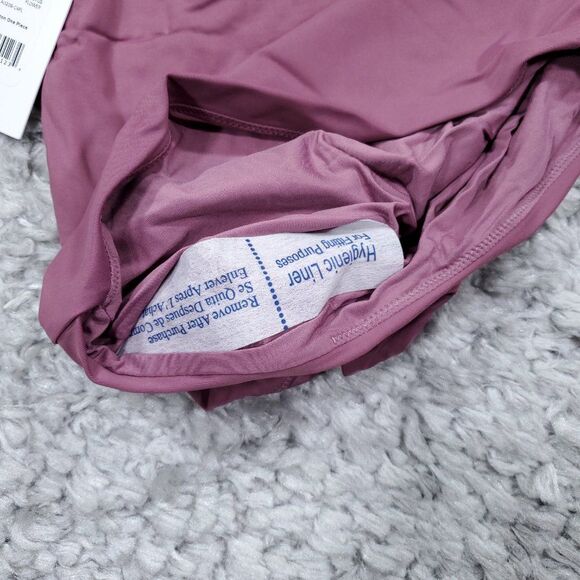 Andie Swim High Neck Halter Luzon One Piece Swimsuit Purple Cactus Flower Large - Picture 5 of 7